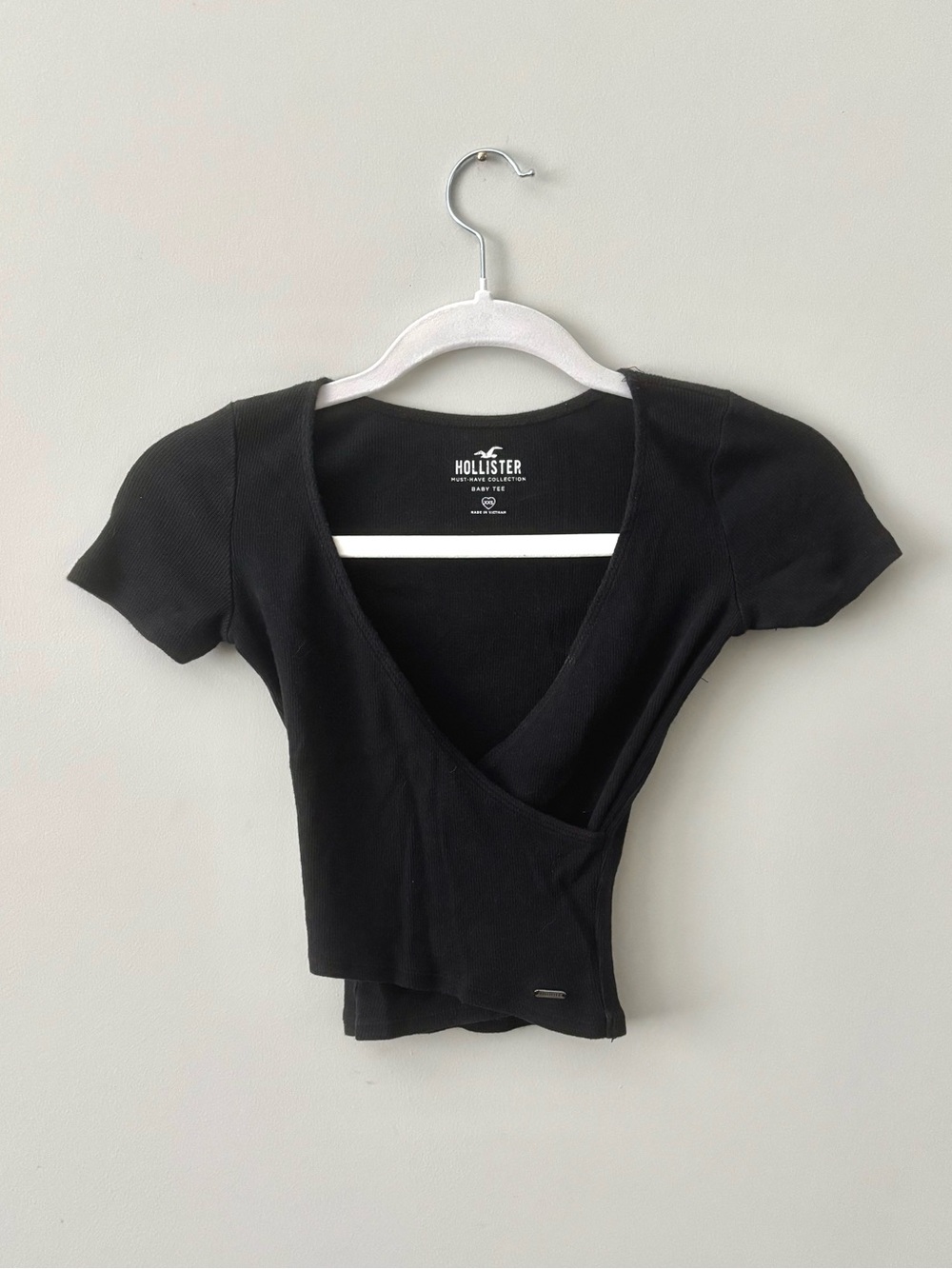 Hollister Black Wrap Baby Tee